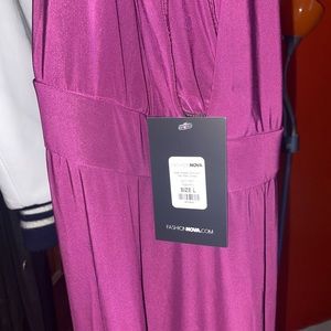Easy Breezy Shoulder Pad Maxi Dress Eggplant